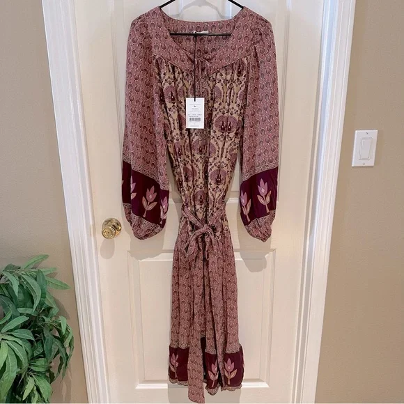 spell long sleeve dress Spell Swan Lake Tunic Dress Sage / M